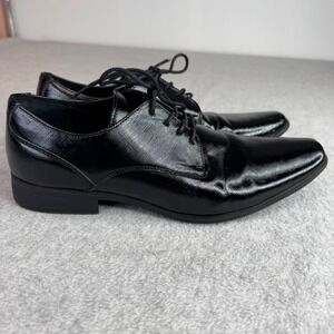 Marc New York Ramsey Dress Shoes Mens 7.5 Black Textured Lace Up Square Toe
